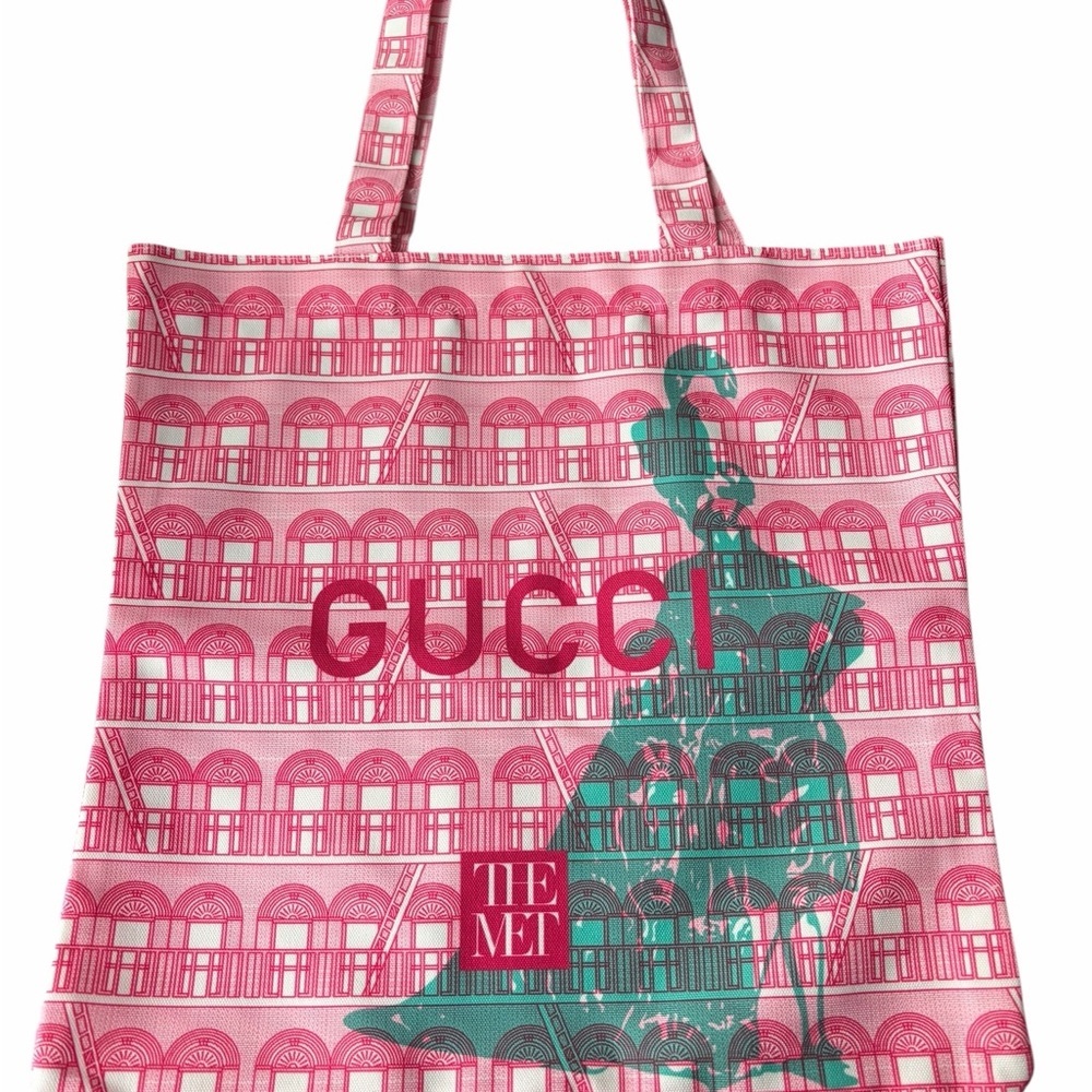 Gucci x The Met Limited Edition Tote Bag – Pink & Green